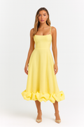 Chiffon Midi Dress Women UK – Ruffle Hem Evening Gown, Wedding Guest & Formal Occasion