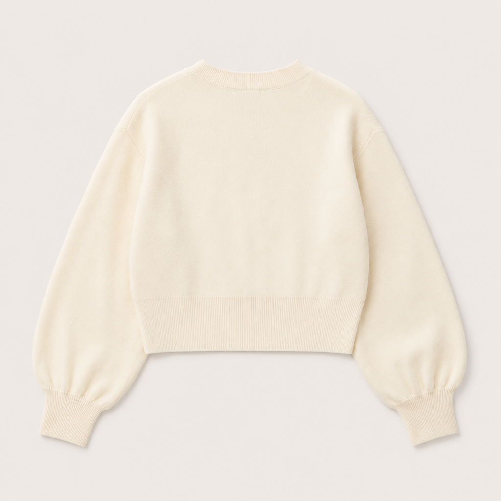 Cool Day Essential – Cream Button Cardigan