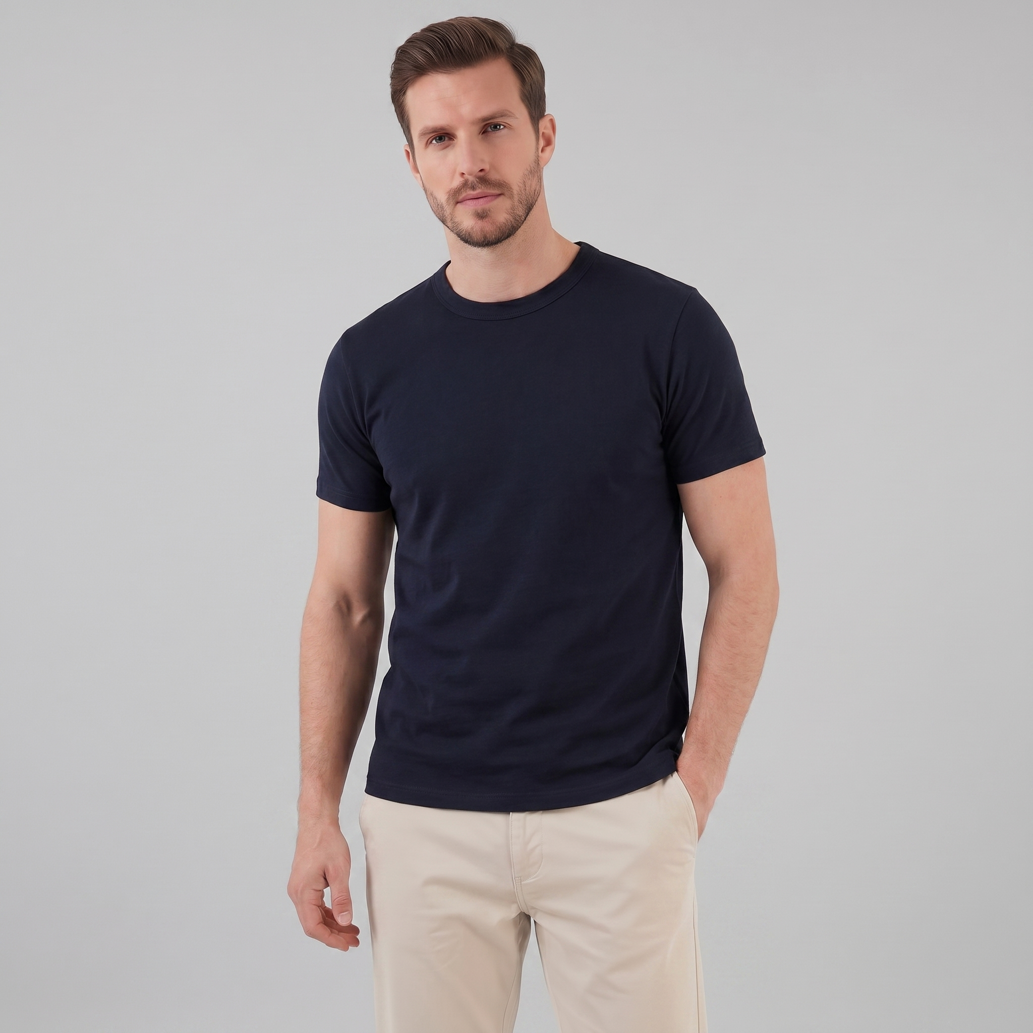 Classic Men's Crewneck T-Shirt - Soft Cotton Fabric - Casual Everyday Wear