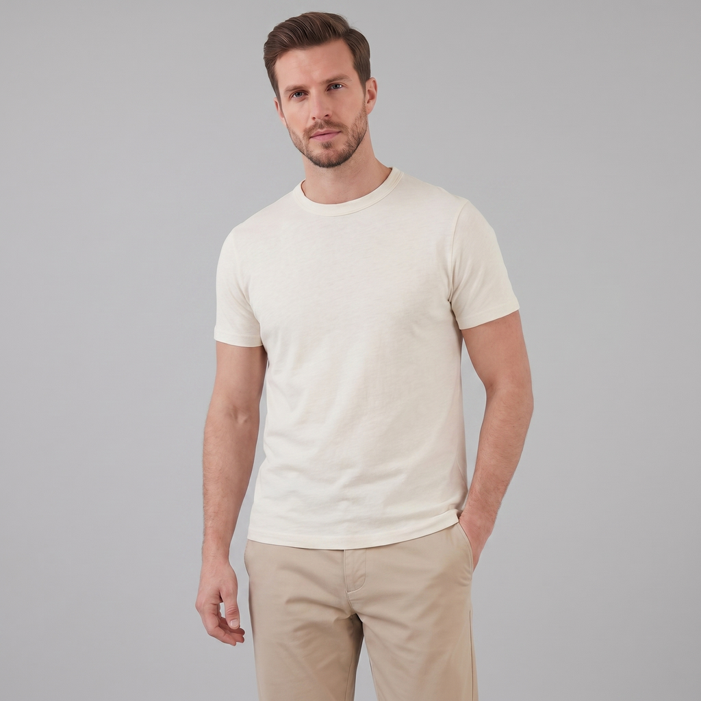 Classic Men's Crewneck T-Shirt - Soft Cotton Fabric - Casual Everyday Wear