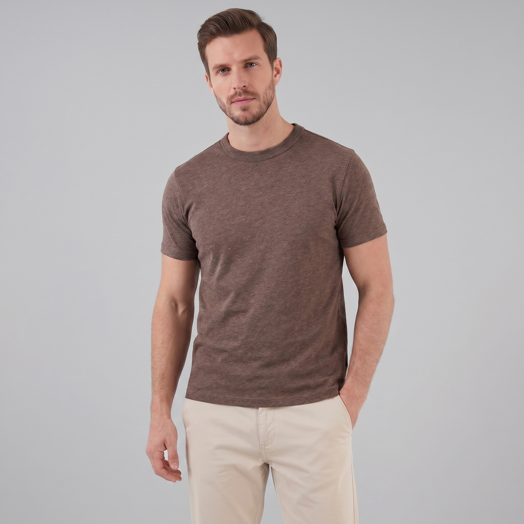 Classic Men's Crewneck T-Shirt - Soft Cotton Fabric - Casual Everyday Wear