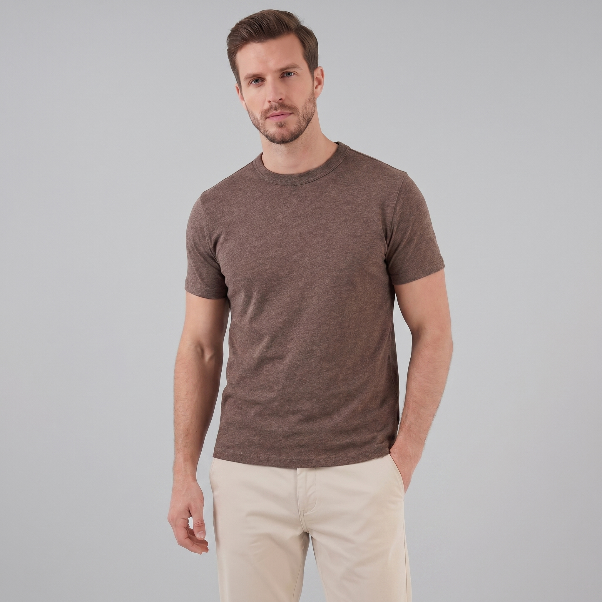 Classic Men's Crewneck T-Shirt - Soft Cotton Fabric - Casual Everyday Wear