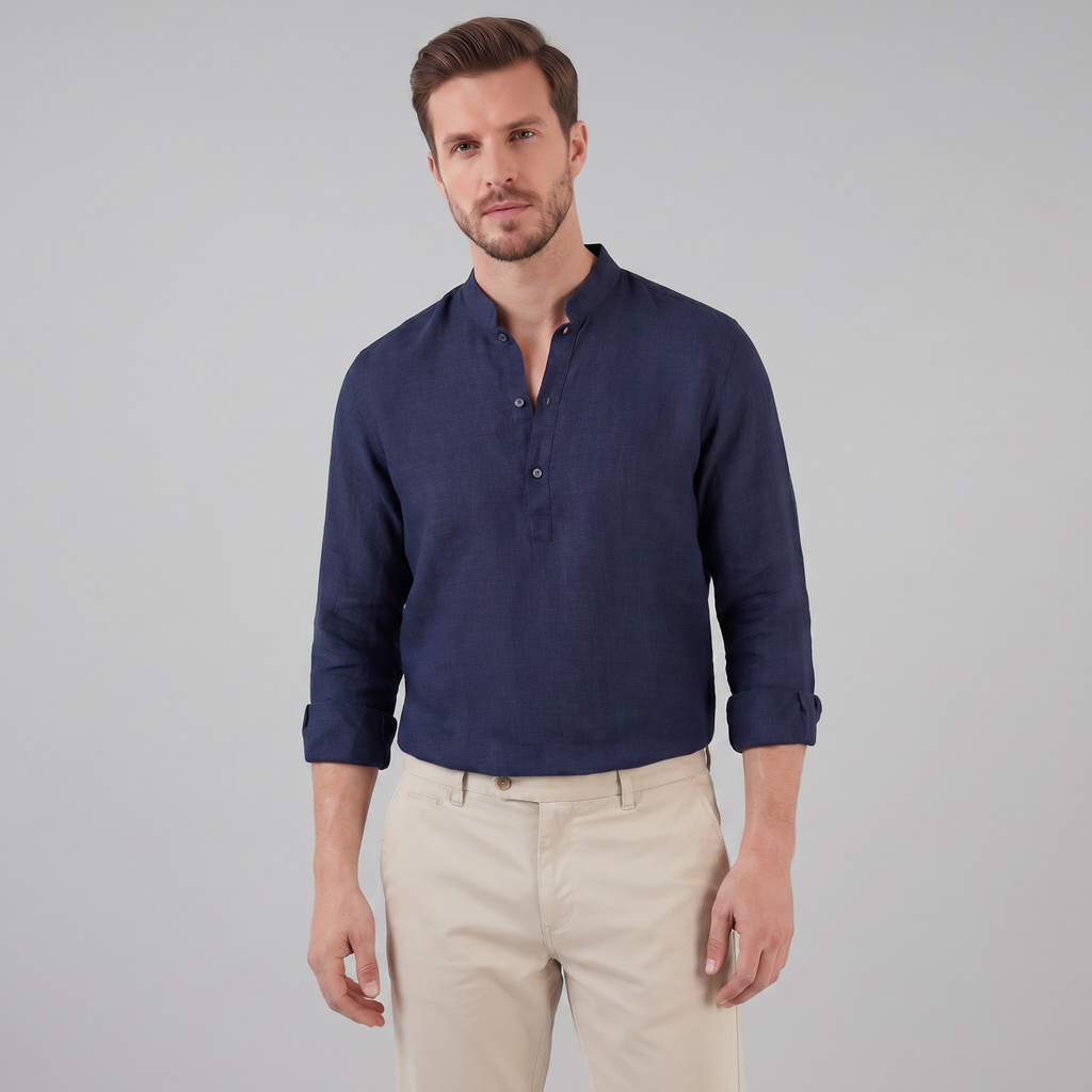 Classic Summer Shirt for Men - Lightweight Cotton, Casual Wear, Short Sleeve