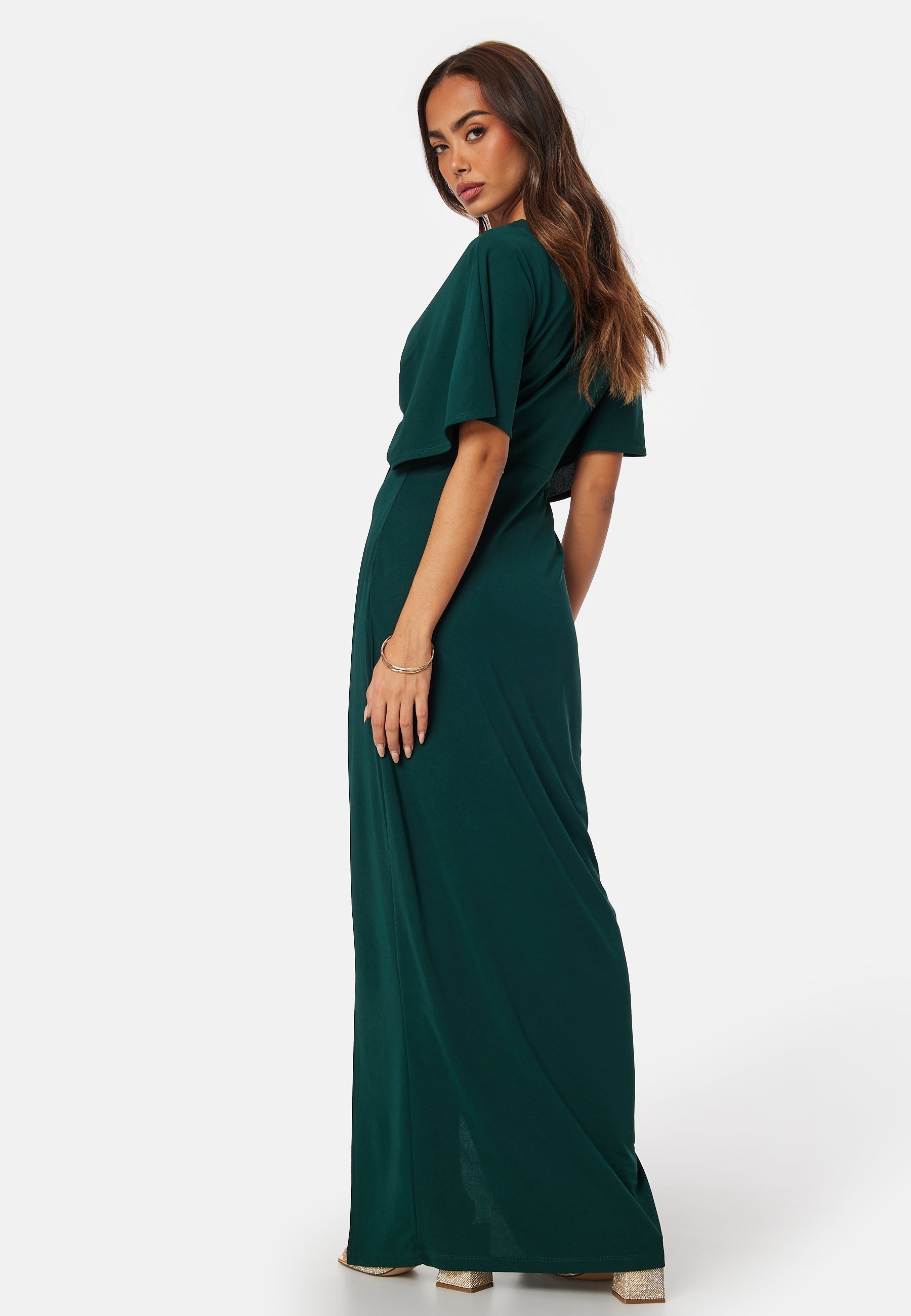 Dark Green Maxi Dress | Lightweight Fabric | Elegant Evening Wear