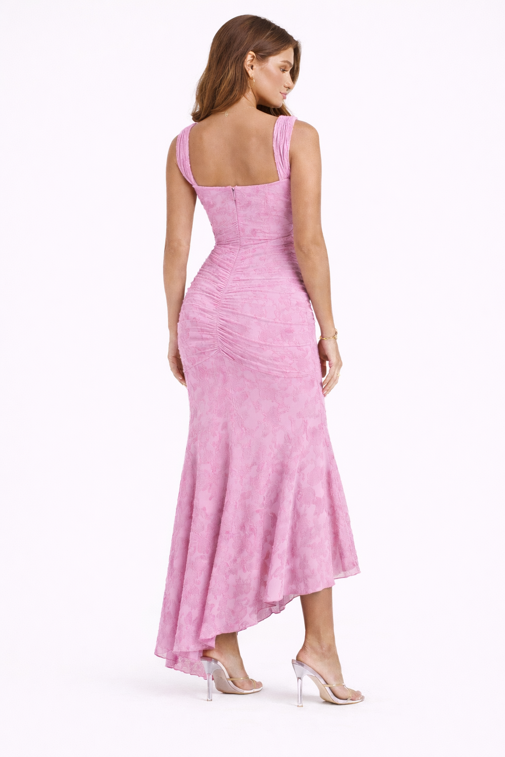 Luminous Neutral Satin Midi Dress Women UK – Evening Wear, Cocktail