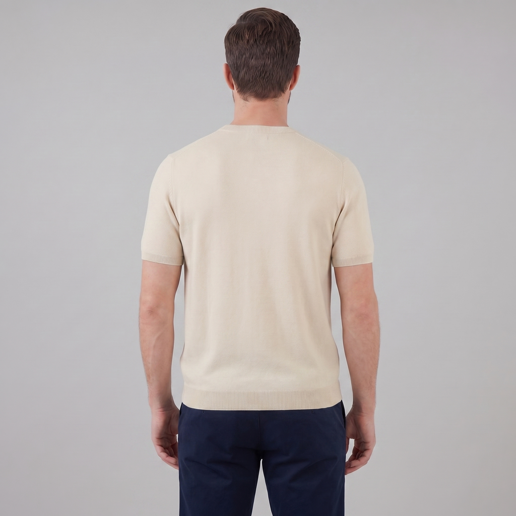 Elegant Short Sleeve T-Shirt for Men - Soft Cotton Casual Wear