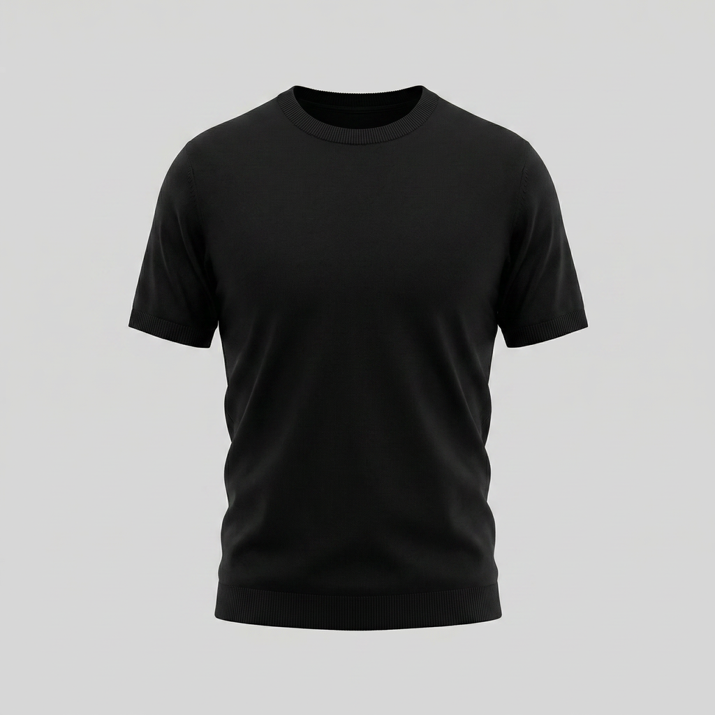 Elegant Short Sleeve T-Shirt for Men - Soft Cotton Casual Wear