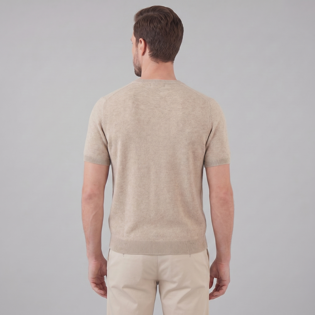 Elegant Short Sleeve T-Shirt for Men - Soft Cotton Casual Wear