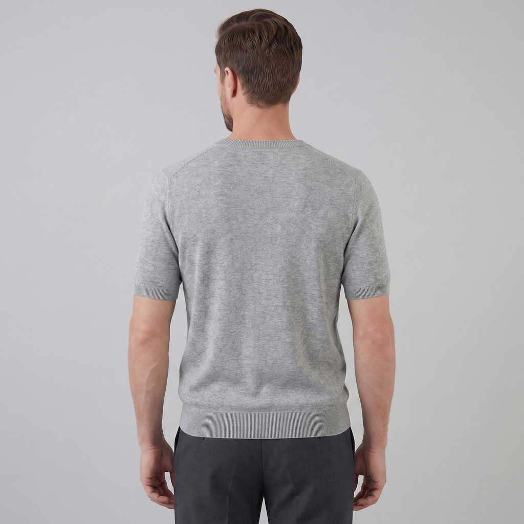 Elegant Short Sleeve T-Shirt for Men - Soft Cotton Casual Wear
