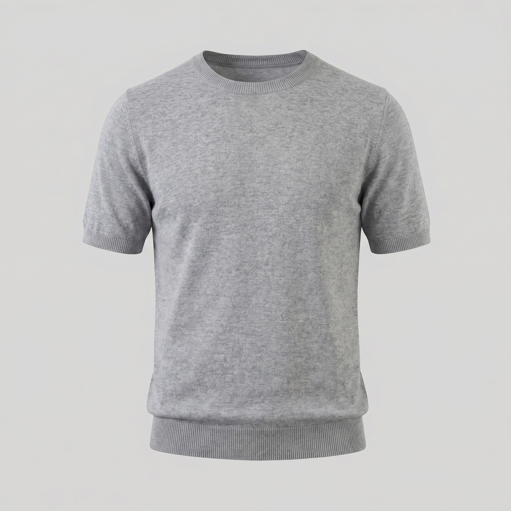 Elegant Short Sleeve T-Shirt for Men - Soft Cotton Casual Wear