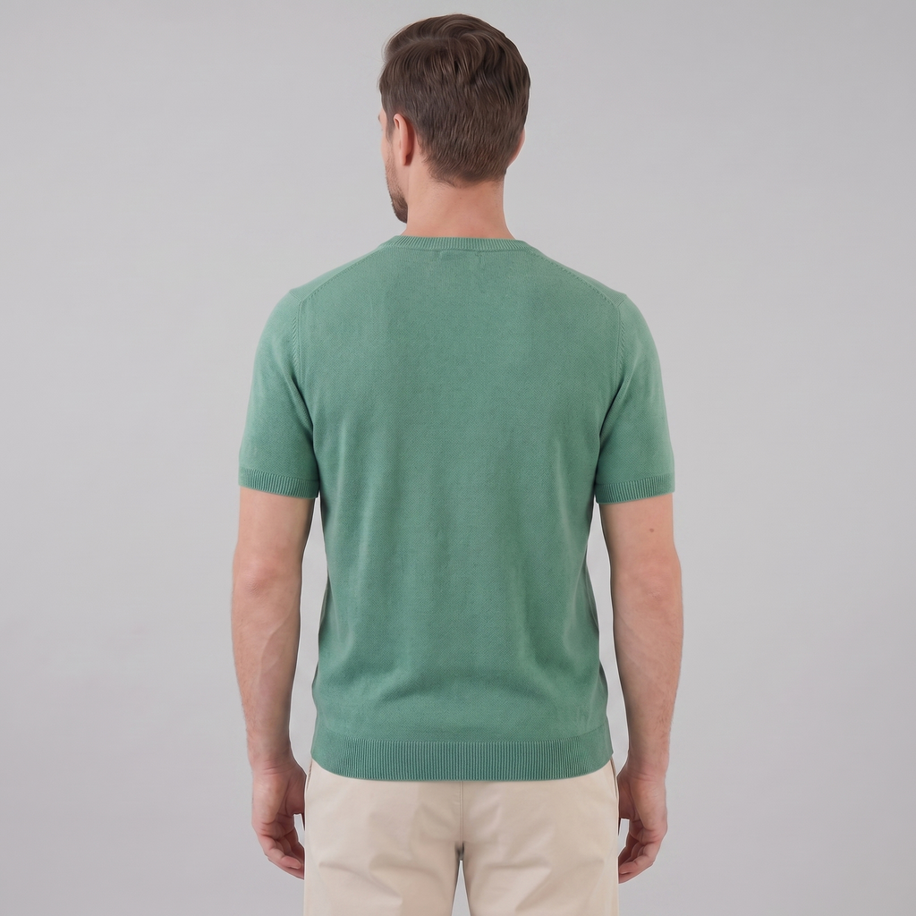Elegant Short Sleeve T-Shirt for Men - Soft Cotton Casual Wear