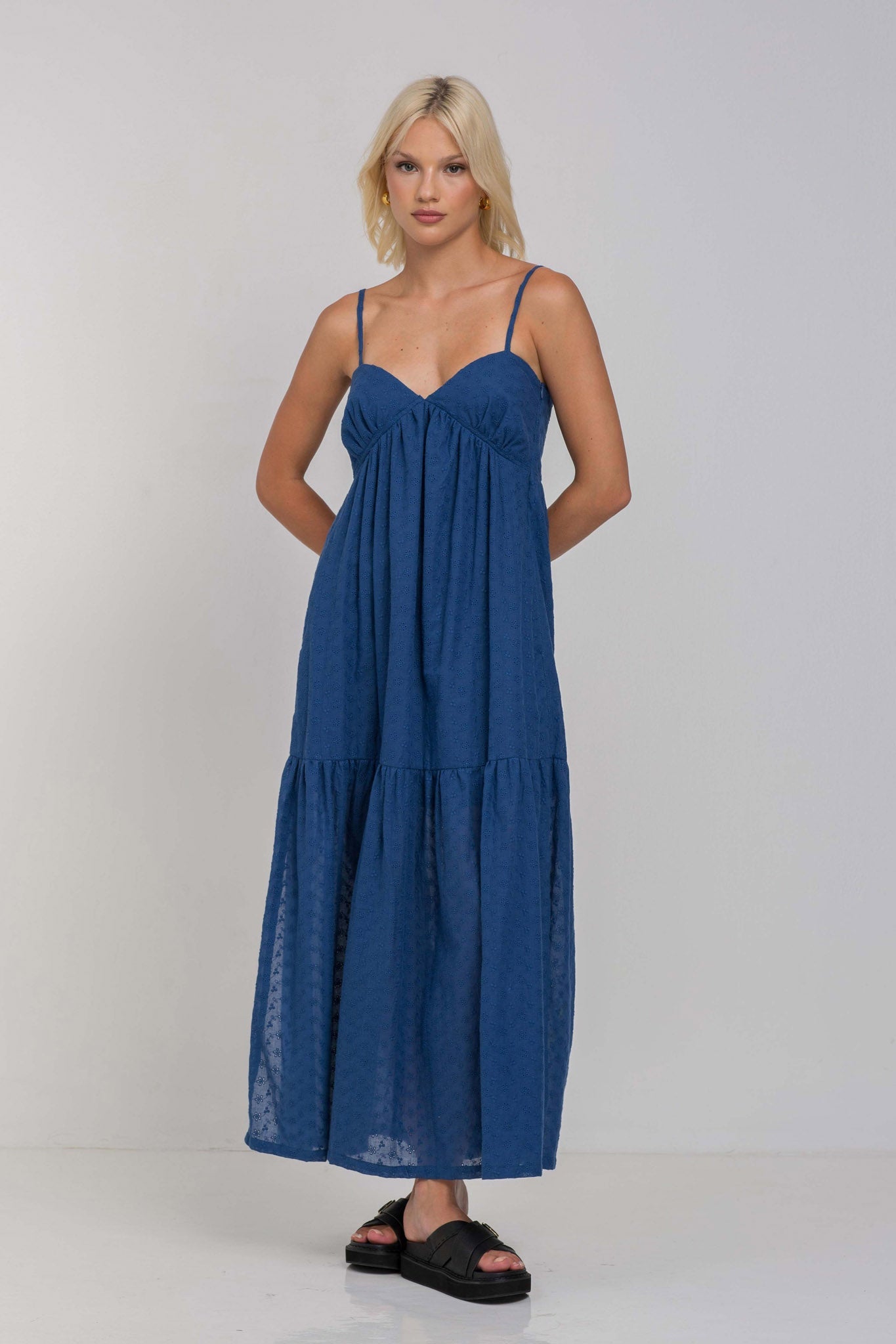 Dark Sky Midi Dress Women UK – Lightweight Fabric Wedding Guest Cocktail Evening Gown, Garden Party