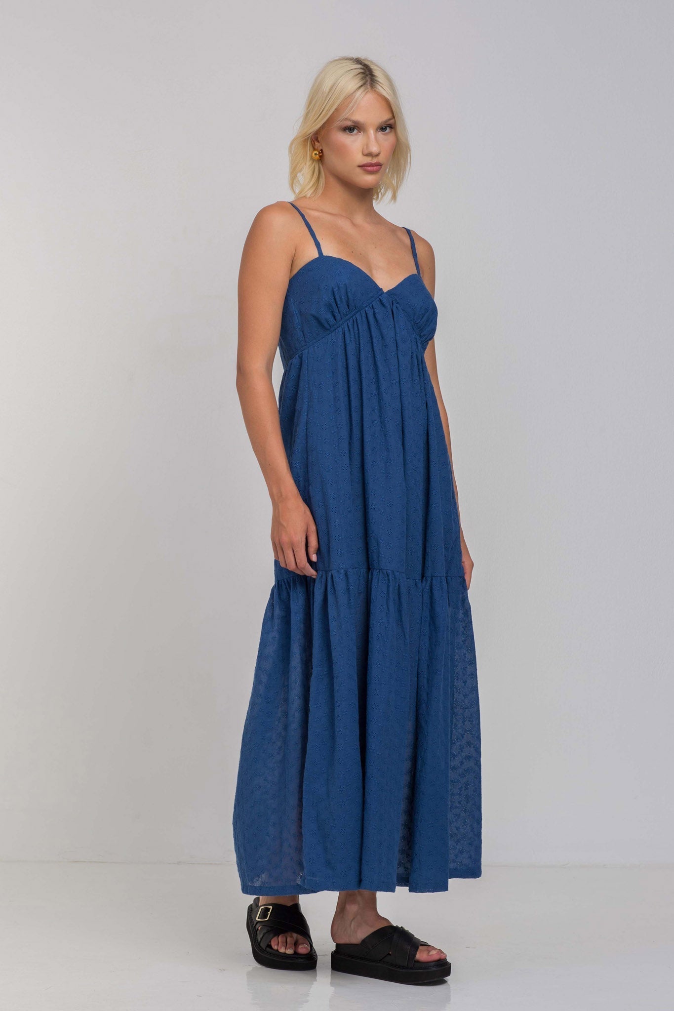 Dark Sky Midi Dress Women UK – Lightweight Fabric Wedding Guest Cocktail Evening Gown, Garden Party