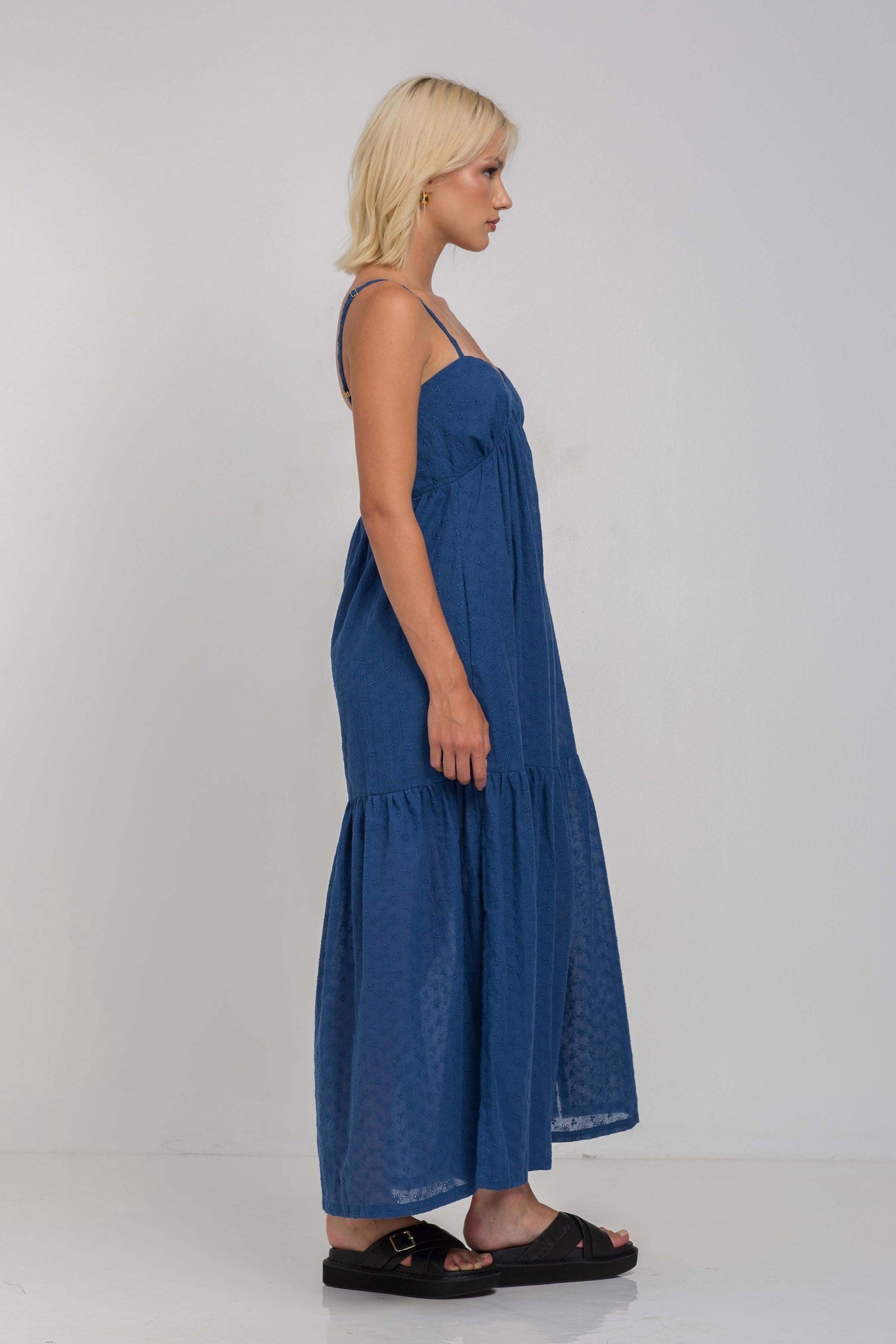 Dark Sky Midi Dress Women UK – Lightweight Fabric Wedding Guest Cocktail Evening Gown, Garden Party