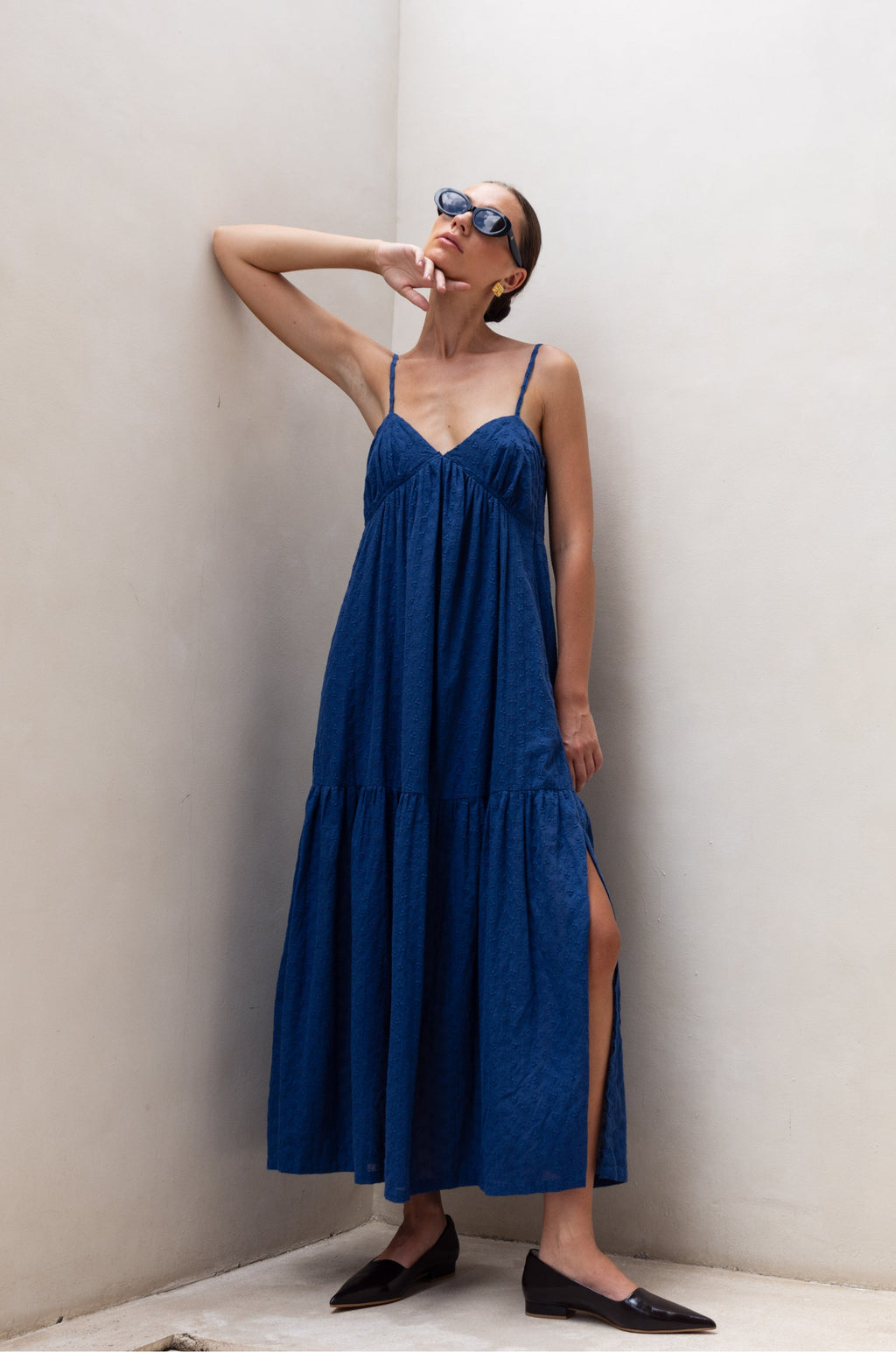 Dark Sky Midi Dress Women UK – Lightweight Fabric Wedding Guest Cocktail Evening Gown, Garden Party