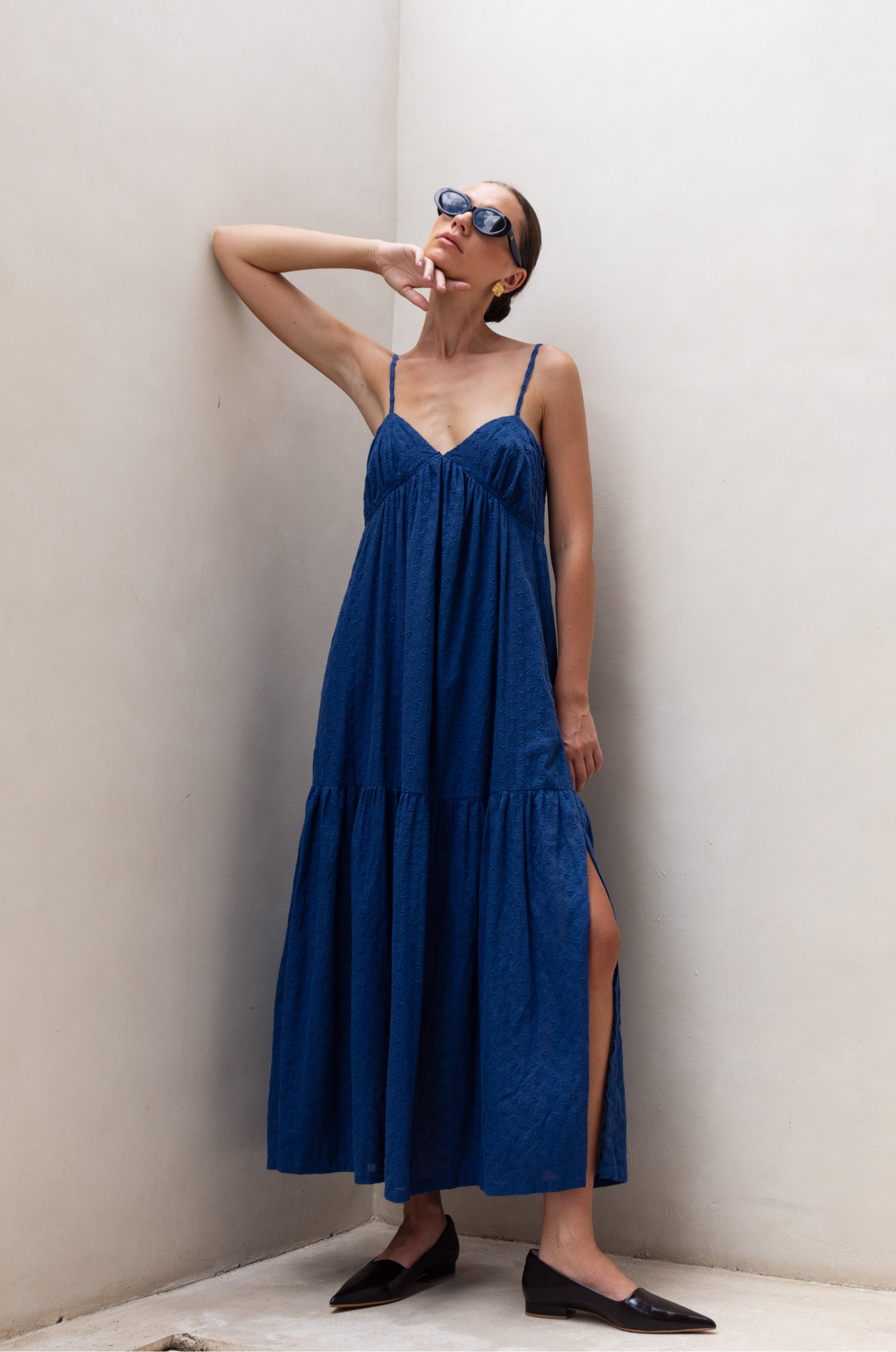 Dark Sky Midi Dress Women UK – Lightweight Fabric Wedding Guest Cocktail Evening Gown, Garden Party