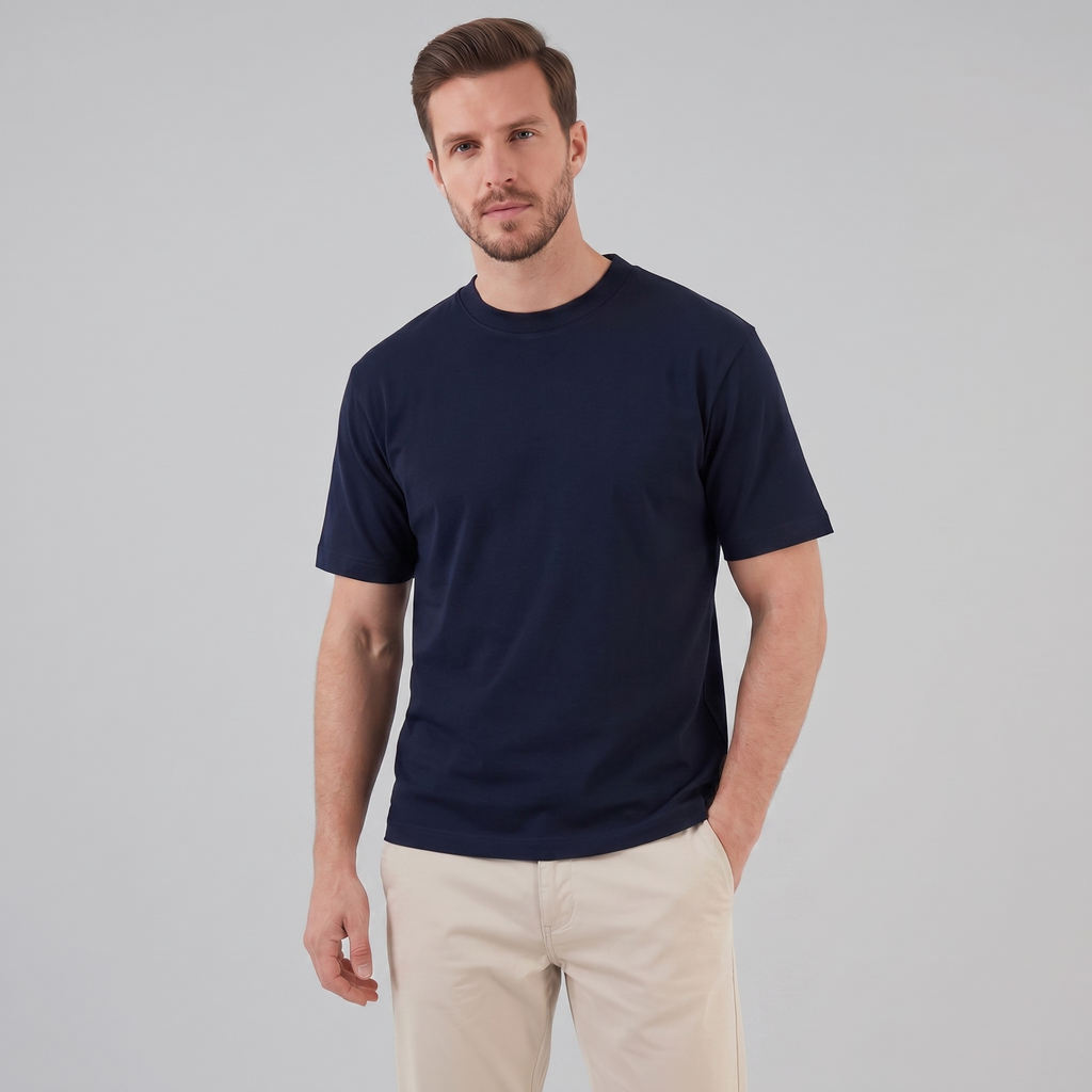 Heavyweight Cotton Oversized T-Shirt for Men - Casual Everyday Wear