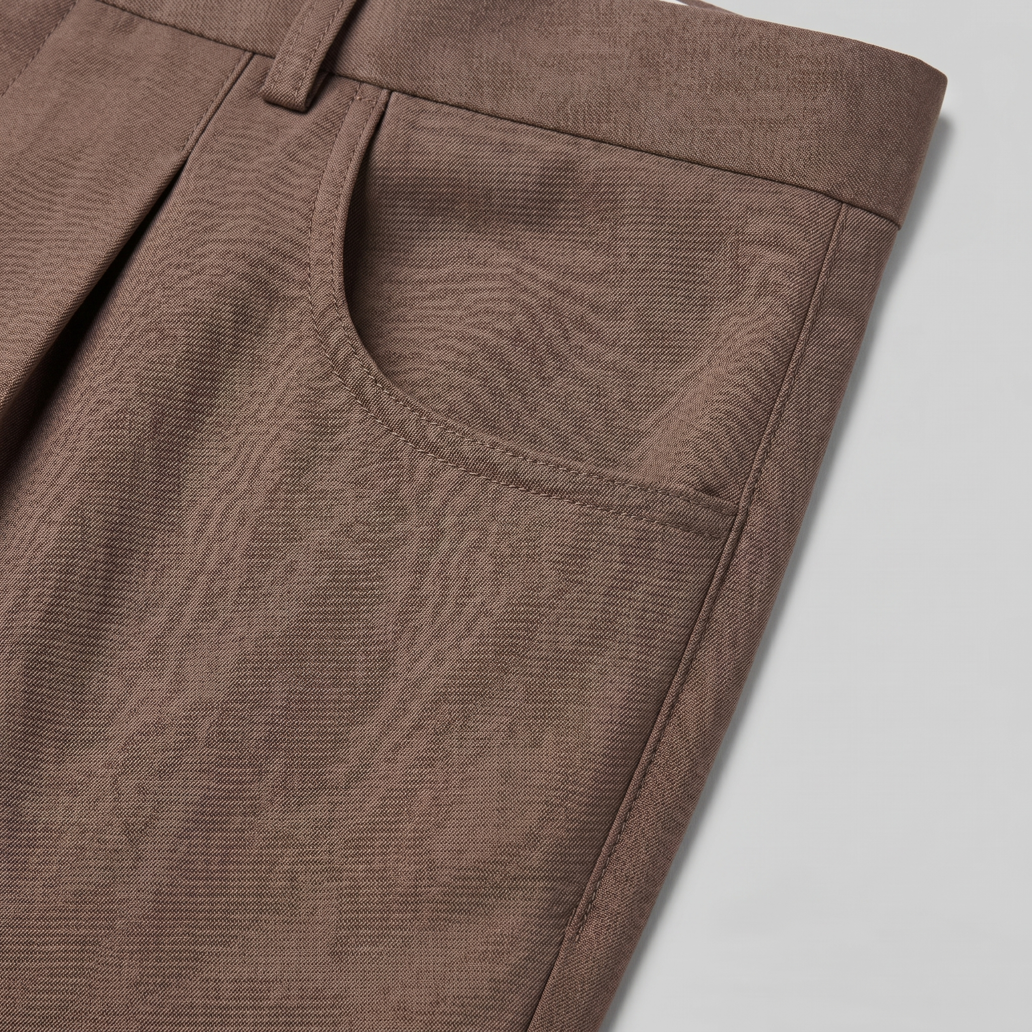 High Waist Tailored Fit Men's Formal Trousers - Dress Pants for Office Wear