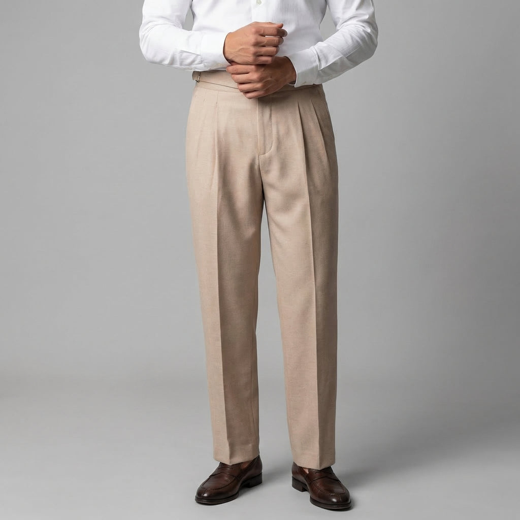 High-Waisted Straight-Leg Trousers for Men | Comfortable Casual Wear
