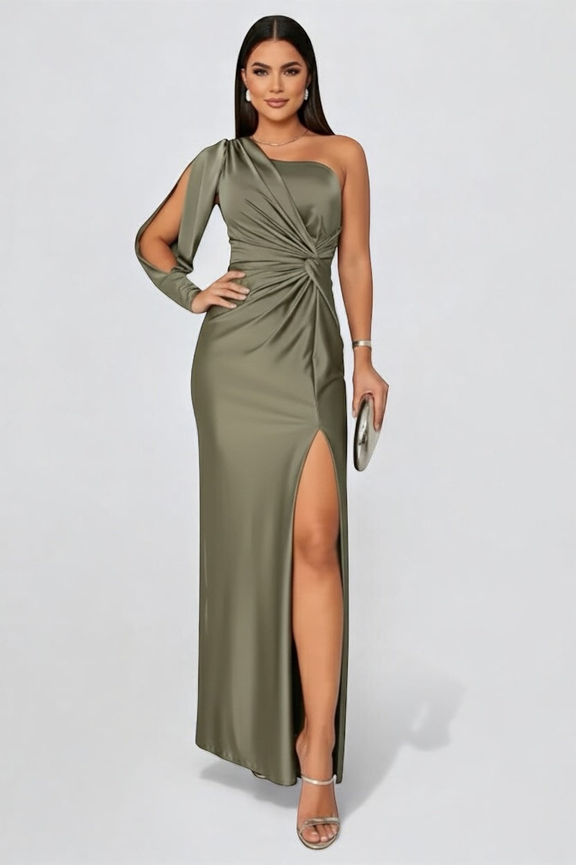 One-Shoulder Maxi Dress | Elegant Evening Gown | Formal Wear for Events