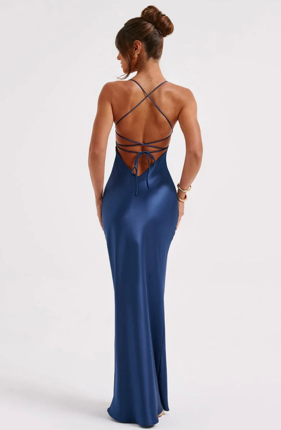 Fluid Satin Sweetheart Maxi Gown Women UK – Evening Gown, Formal Occasion