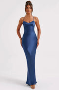 Fluid Satin Sweetheart Maxi Gown Women UK – Evening Gown, Formal Occasion