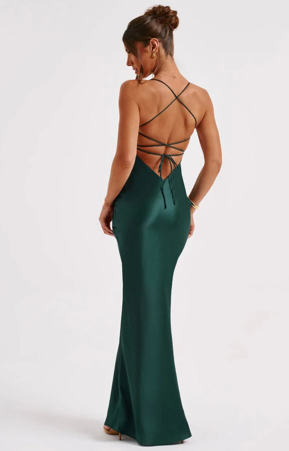 Fluid Satin Sweetheart Maxi Gown Women UK – Evening Gown, Formal Occasion