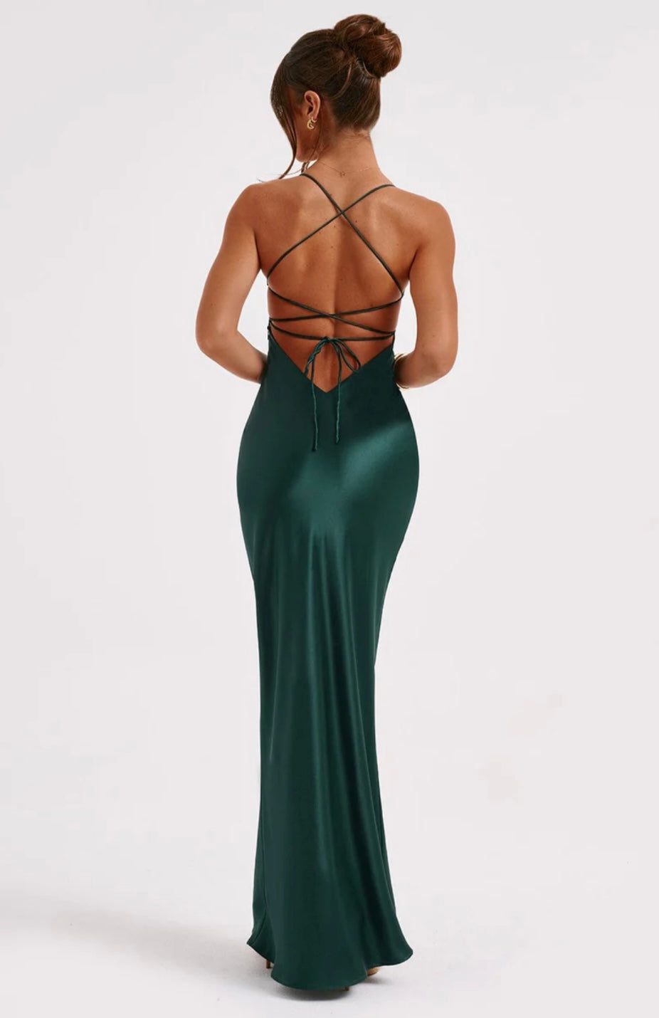 Fluid Satin Sweetheart Maxi Gown Women UK – Evening Gown, Formal Occasion