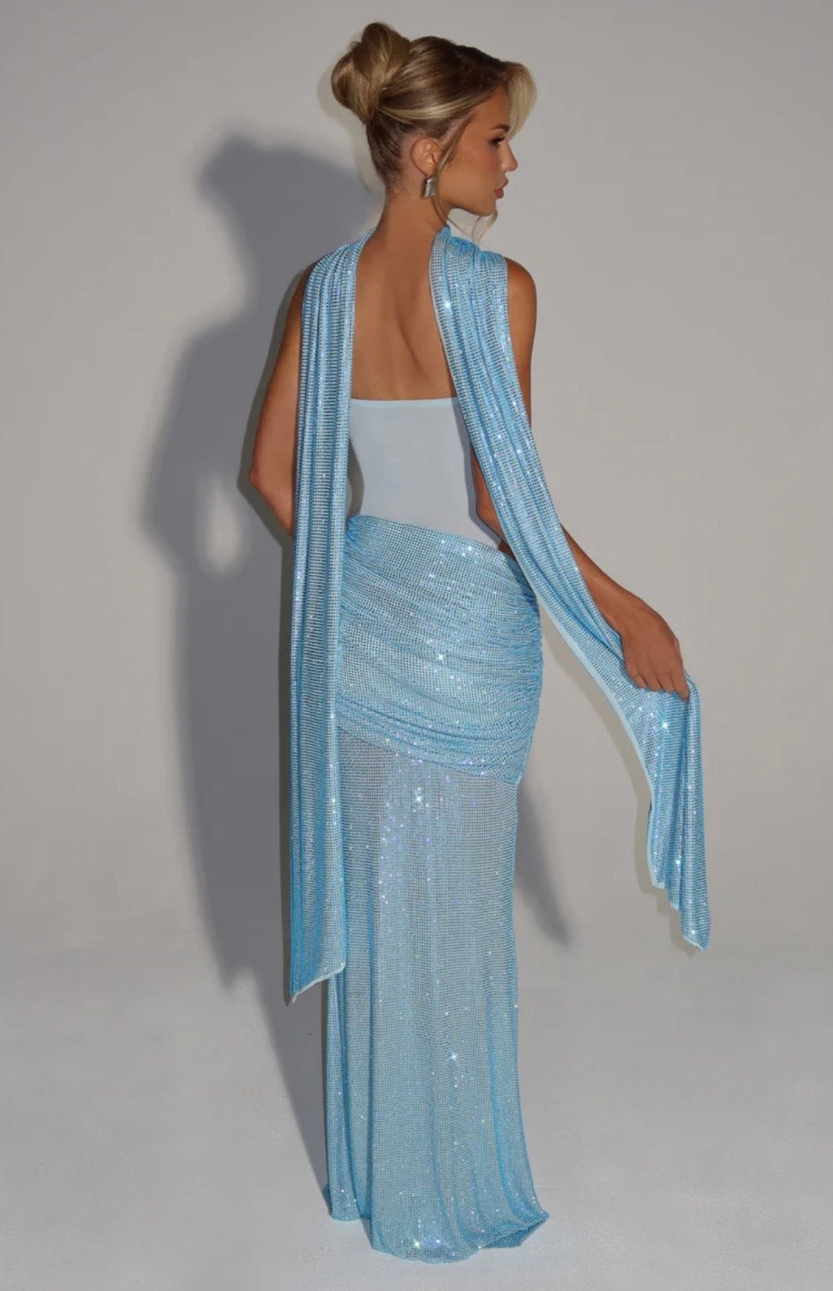 Strapless Ruched Maxi Dress Women UK – Evening Gown, Formal Occasion