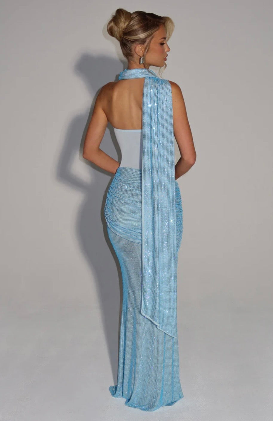 Strapless Ruched Maxi Dress Women UK – Evening Gown, Formal Occasion