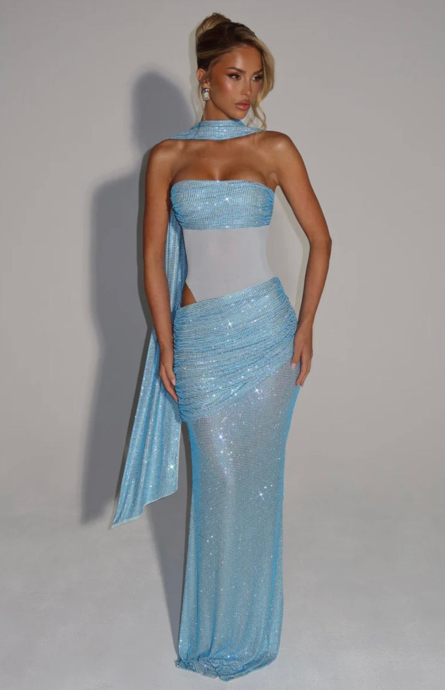 Strapless Ruched Maxi Dress Women UK – Evening Gown, Formal Occasion