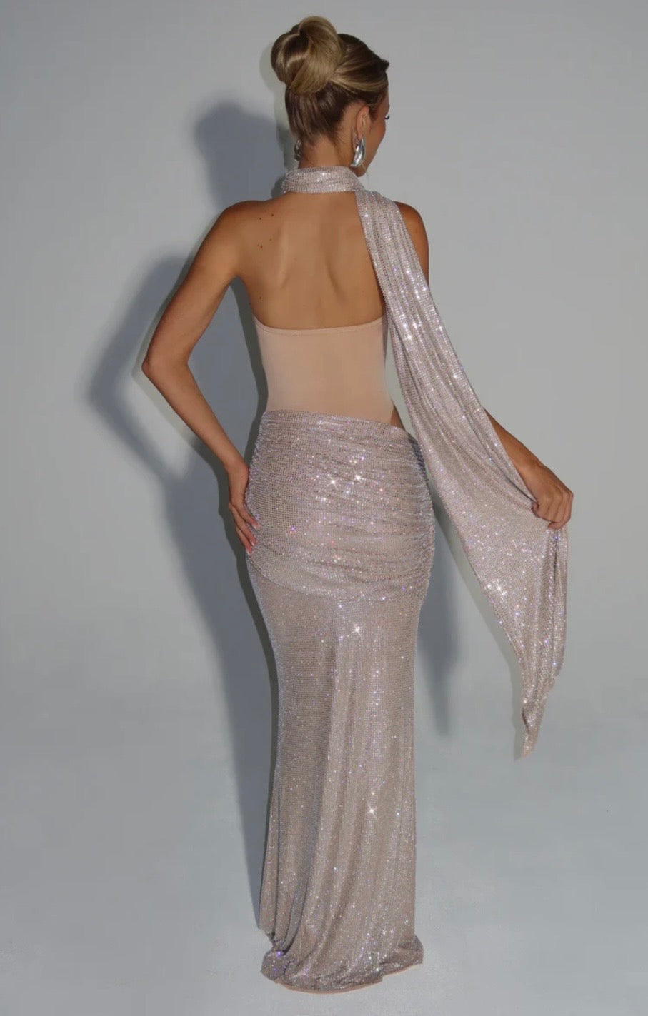 Strapless Ruched Maxi Dress Women UK – Evening Gown, Formal Occasion