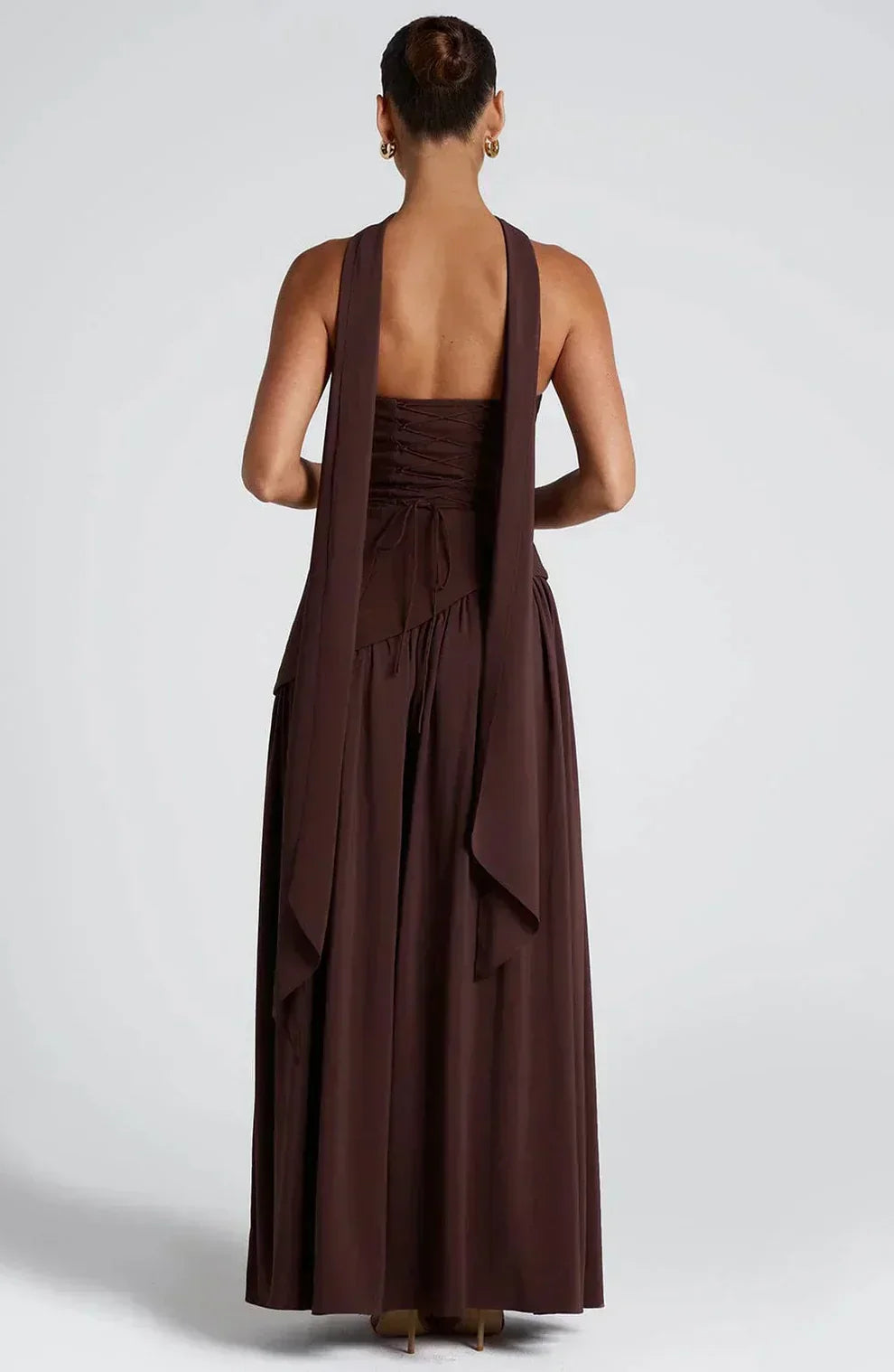 Strapless Matte Maxi Dress Women UK – Sculpted Gown, Formal Occasion Evening