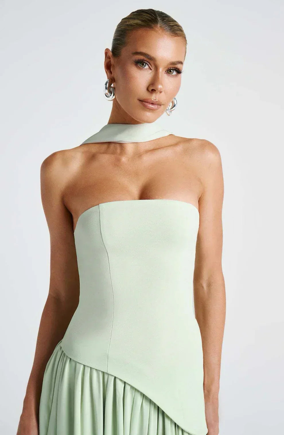 Strapless Matte Maxi Dress Women UK – Sculpted Gown, Formal Occasion Evening