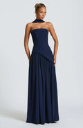 Strapless Matte Maxi Dress Women UK – Sculpted Gown, Formal Occasion Evening