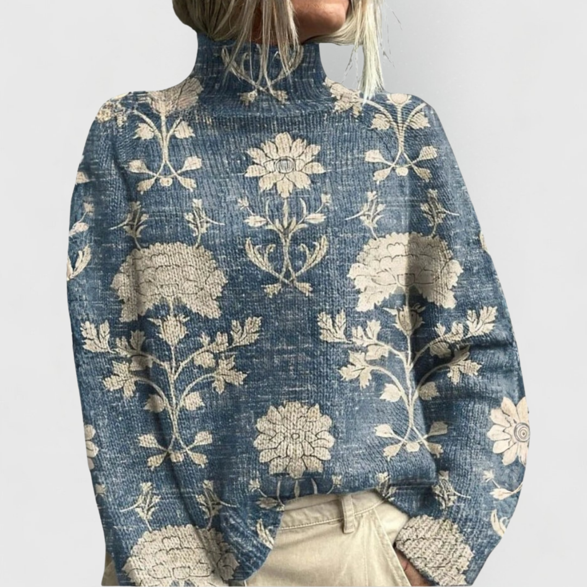 Elegant Roll Neck Jumper | Soft Knit Fabric | Casual Winter Sweater