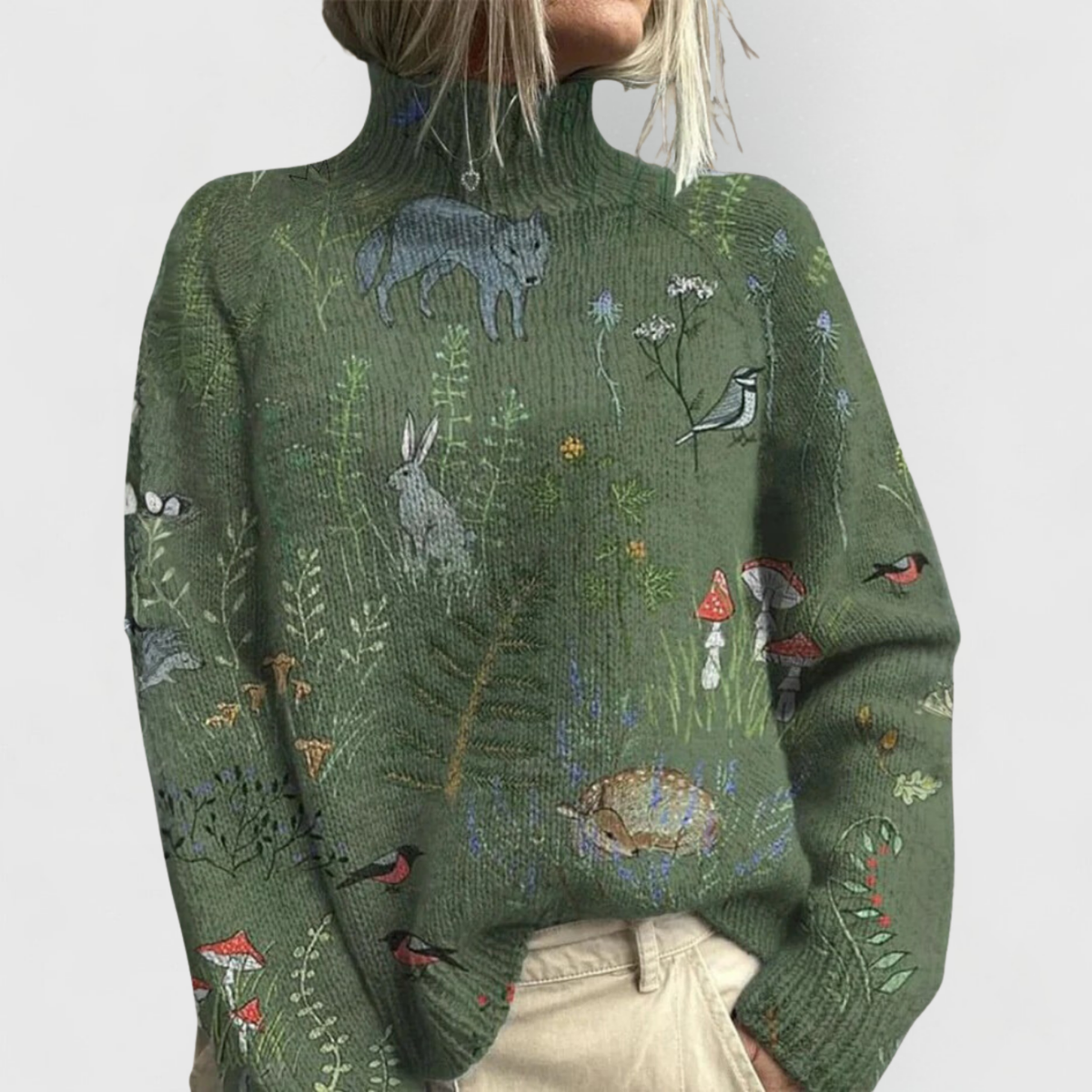 Elegant Roll Neck Jumper | Soft Knit Fabric | Casual Winter Sweater