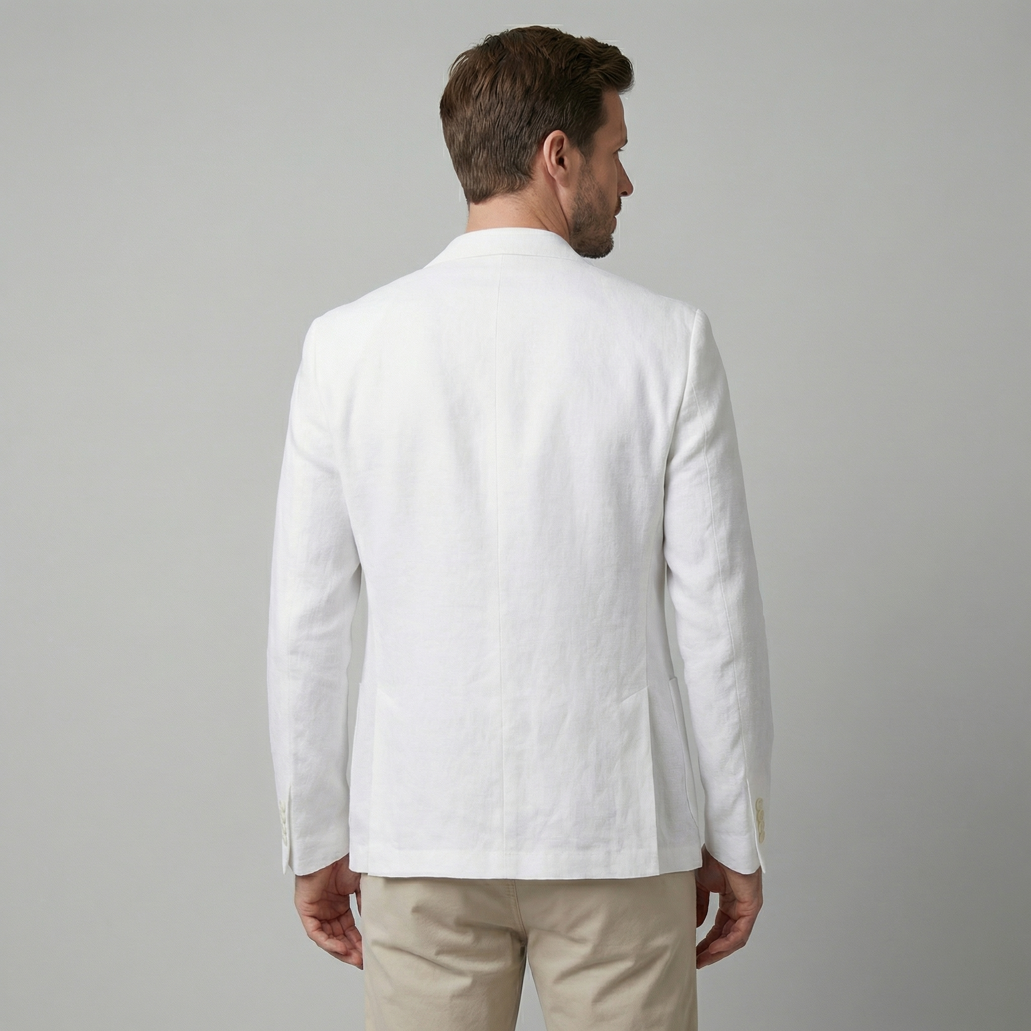 Linen Blazer Jacket for Men - Lightweight Casual Suiting for Summer Events