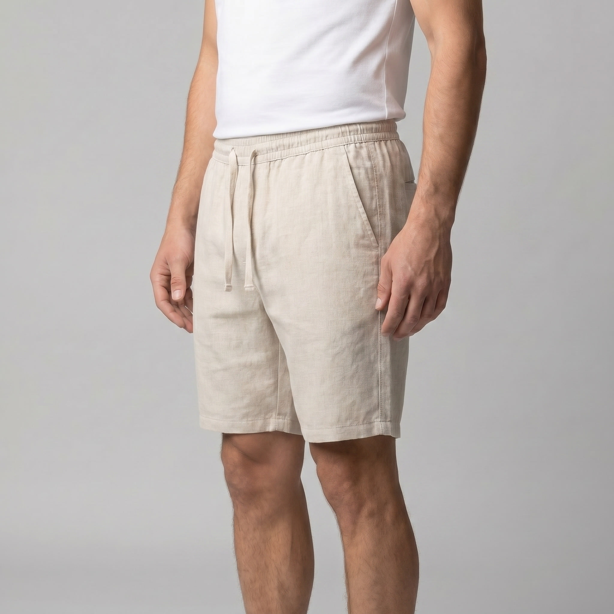 Linen Casual Shorts for Men - Lightweight Summer Wear for Everyday Comfort