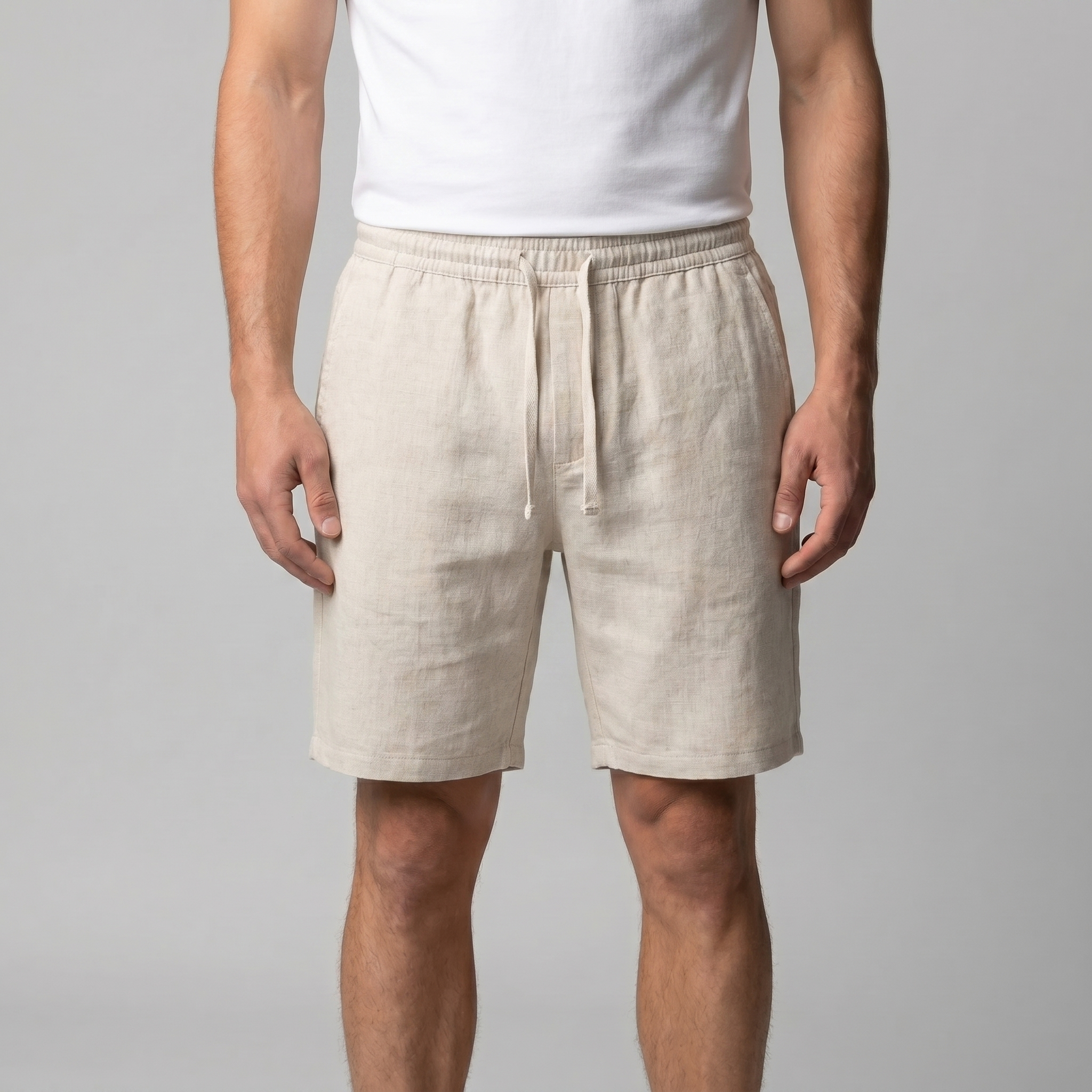 Linen Casual Shorts for Men - Lightweight Summer Wear for Everyday Comfort