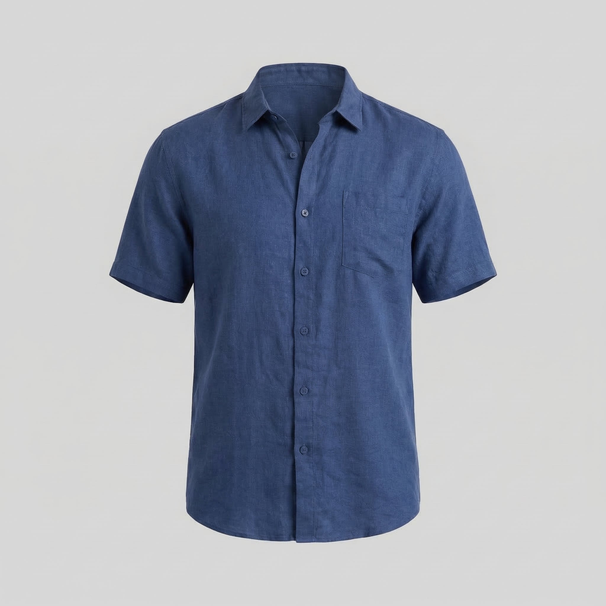 Linen Short Sleeve Shirt for Men - Casual Summer Wear in Lightweight Fabric