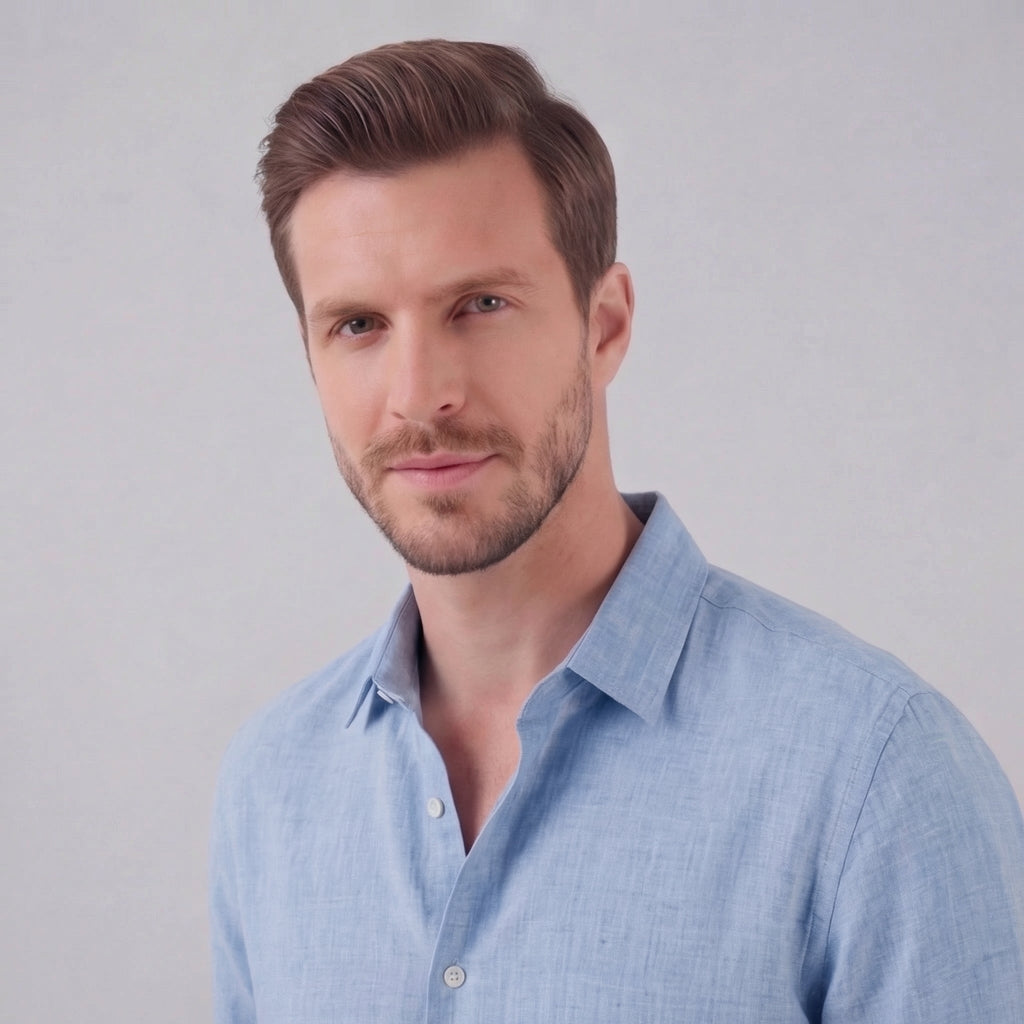 Linen Short Sleeve Shirt for Men - Casual Summer Wear in Lightweight Fabric