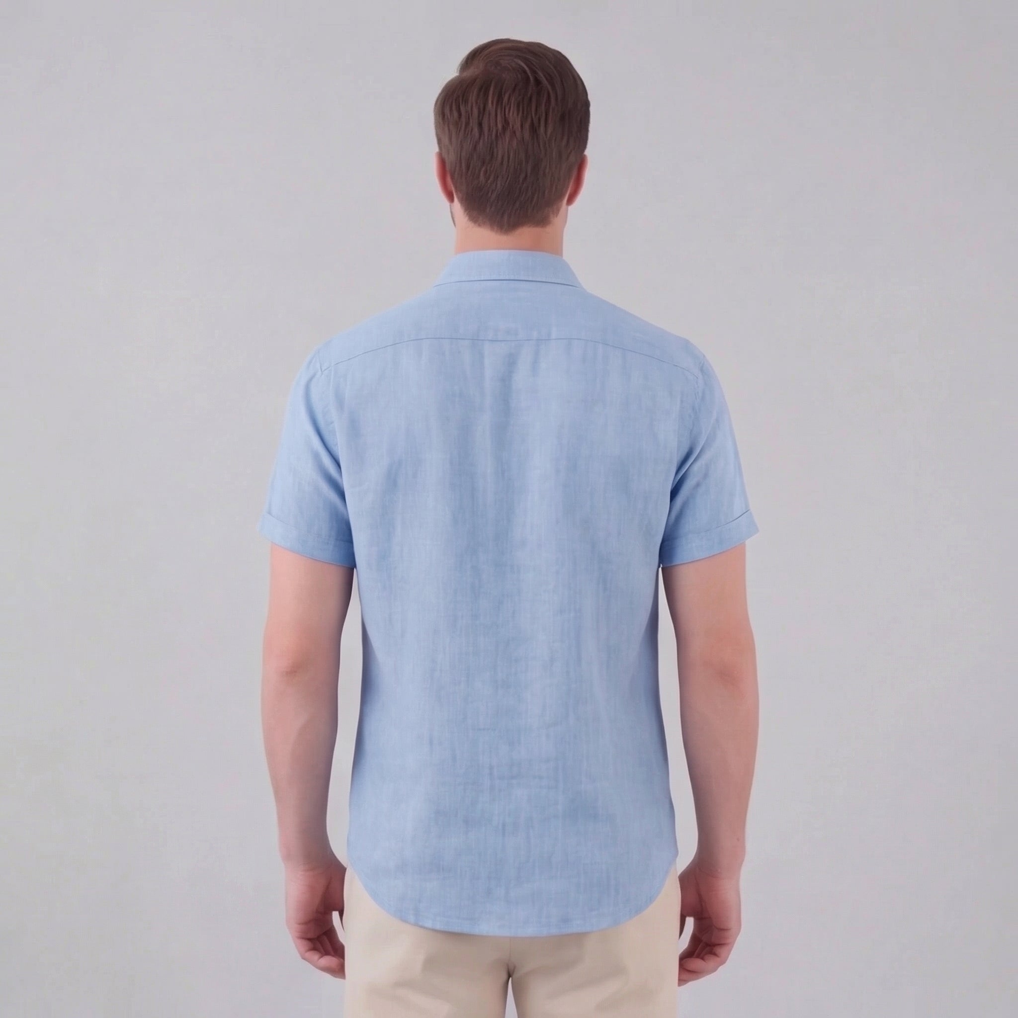 Linen Short Sleeve Shirt for Men - Casual Summer Wear in Lightweight Fabric