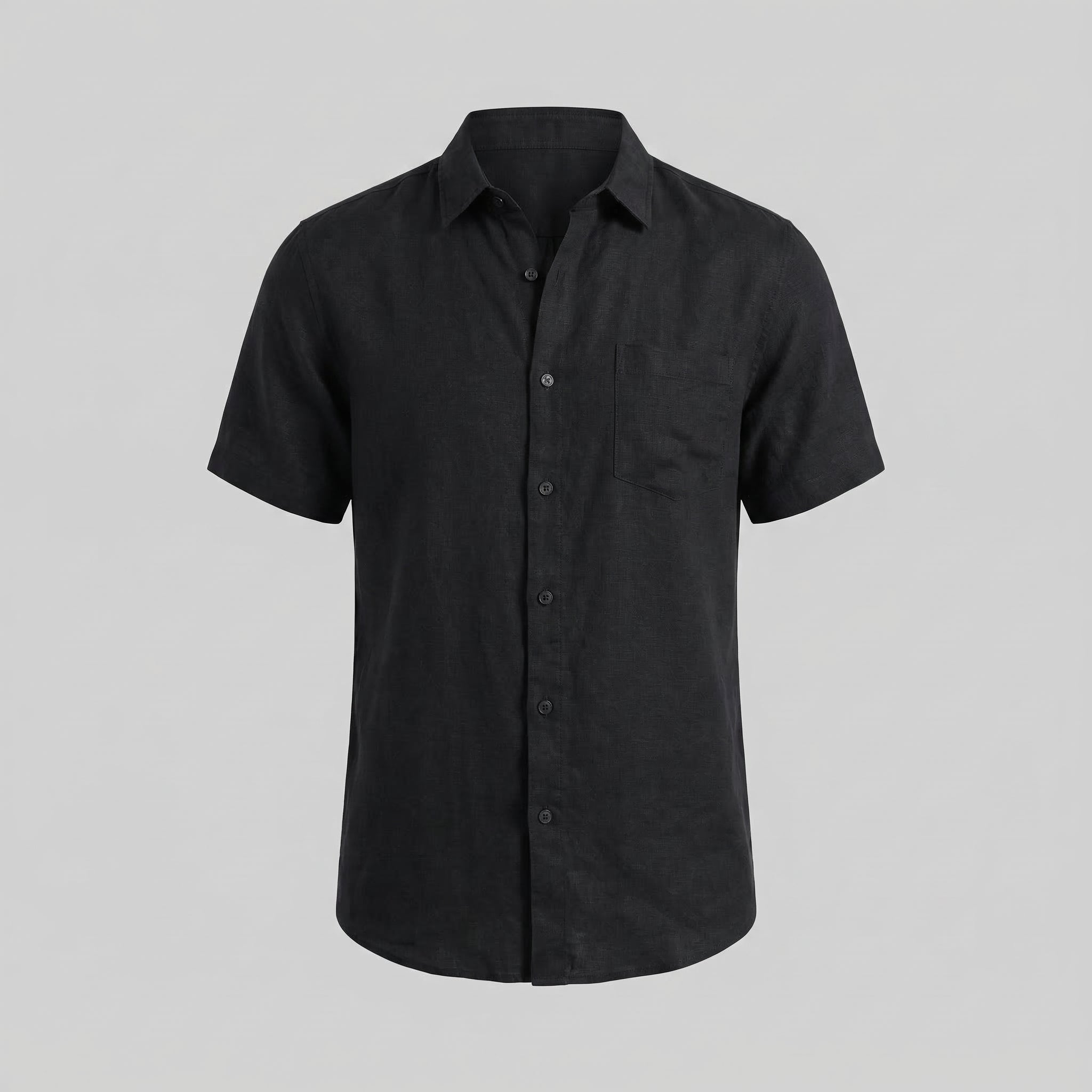 Linen Short Sleeve Shirt for Men - Casual Summer Wear in Lightweight Fabric