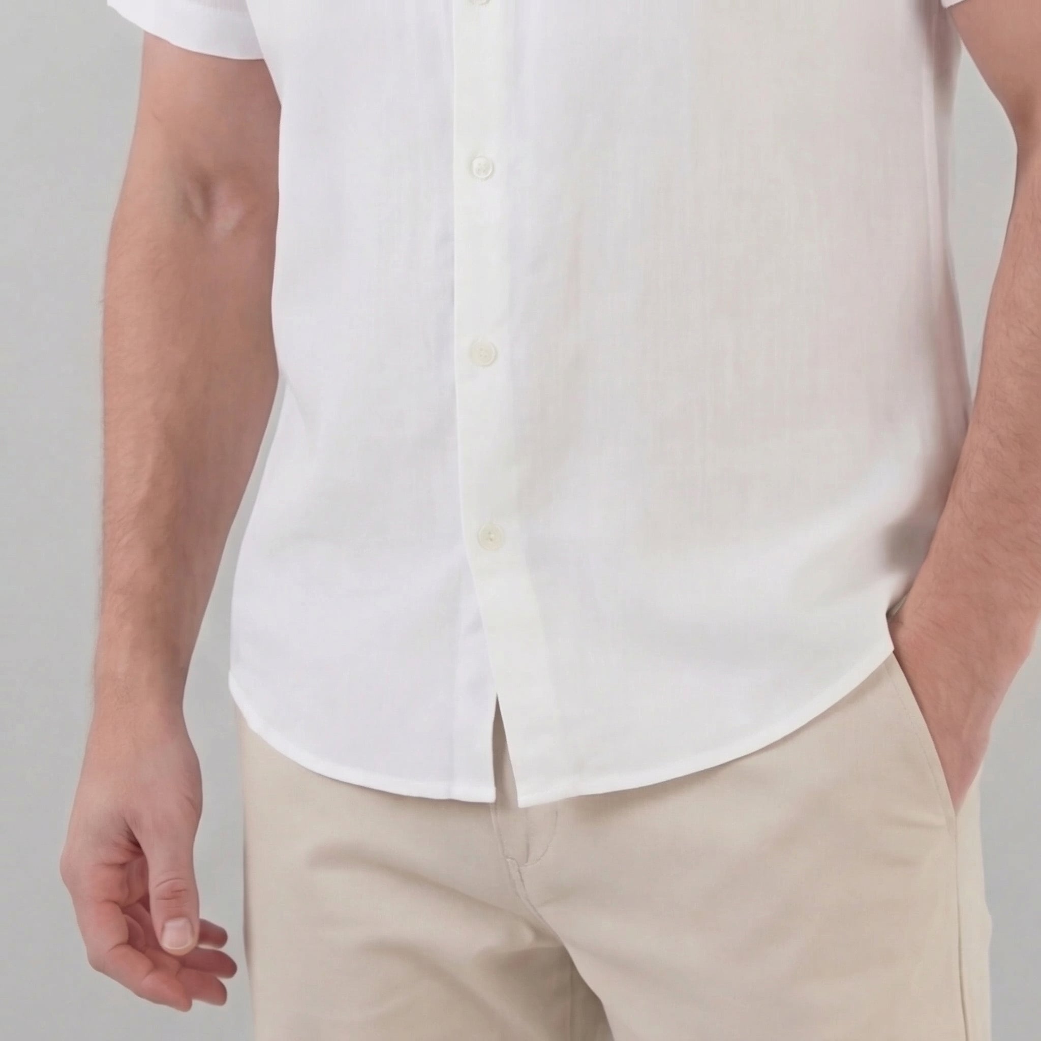 Linen Short Sleeve Shirt for Men - Casual Summer Wear in Lightweight Fabric