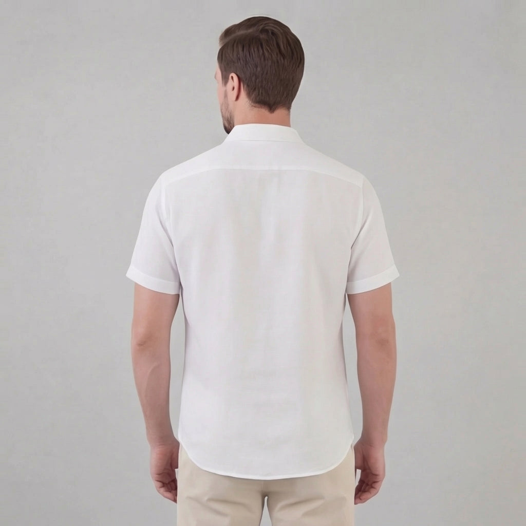 Linen Short Sleeve Shirt for Men - Casual Summer Wear in Lightweight Fabric