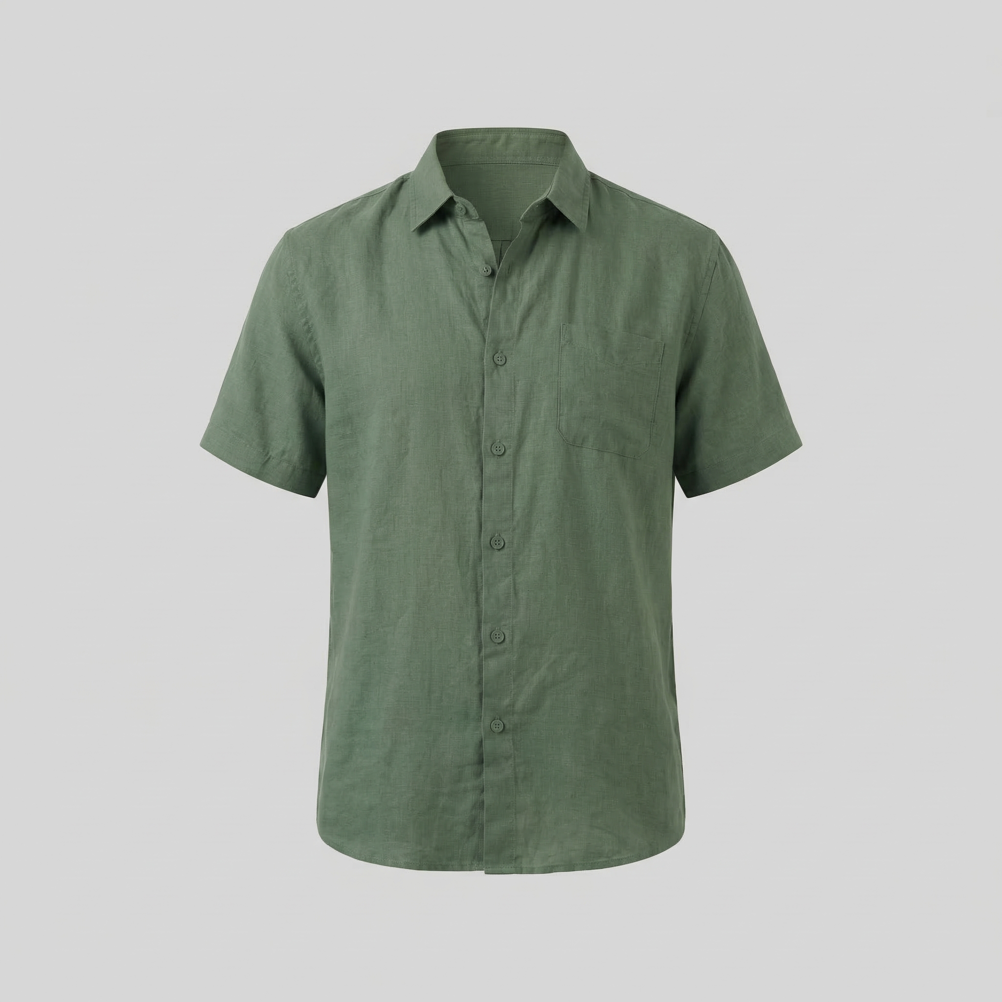 Linen Short Sleeve Shirt for Men - Casual Summer Wear in Lightweight Fabric