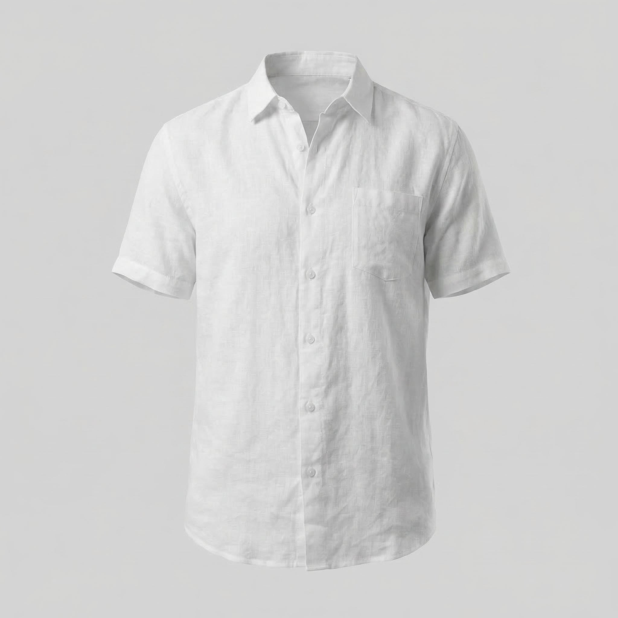 Linen Short Sleeve Shirt for Men - Casual Summer Wear in Lightweight Fabric