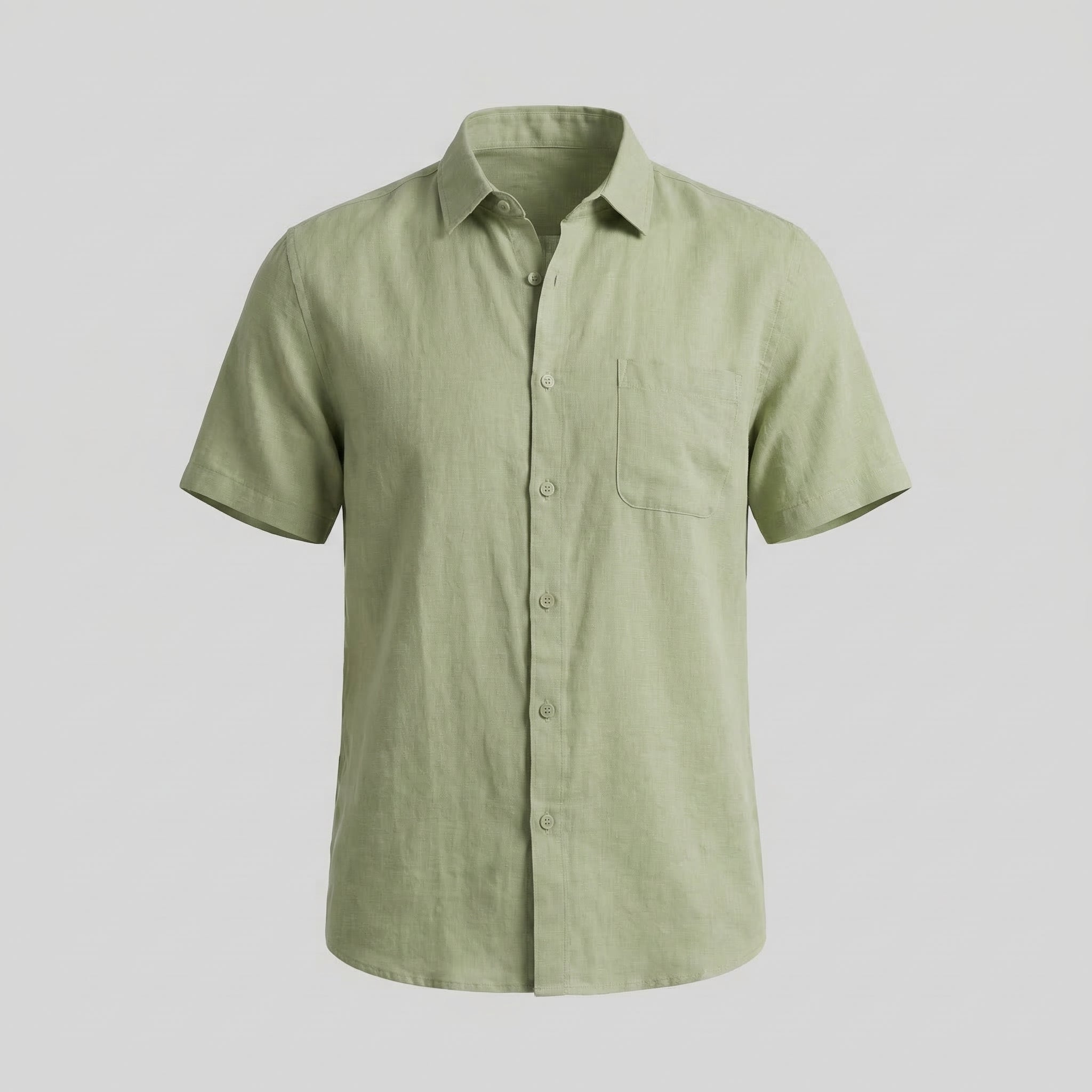 Linen Short Sleeve Shirt for Men - Casual Summer Wear in Lightweight Fabric