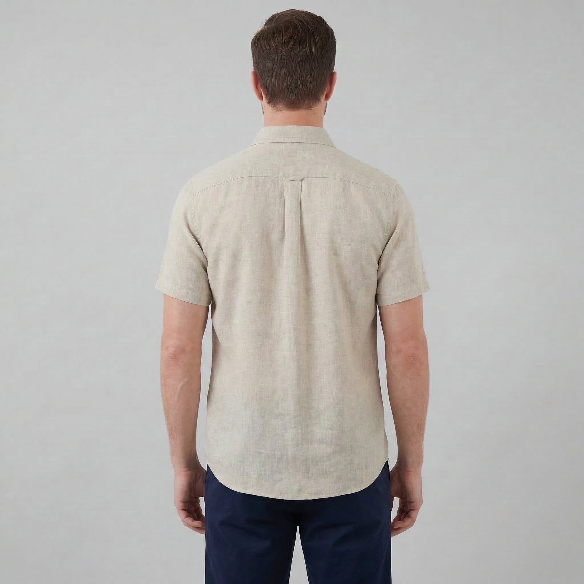 Linen Short Sleeve Shirt for Men - Casual Summer Wear in Lightweight Fabric